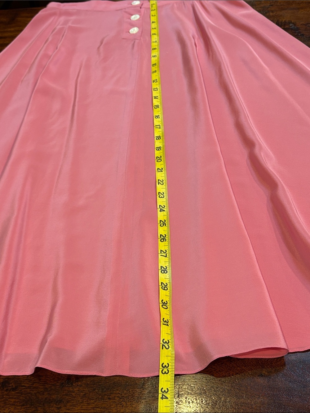 Vintage Ralph Lauren Blue Label 80s Pink Silk Skirt + Blouse Set 6 / 8 *As-Is* - Picture 14 of 16